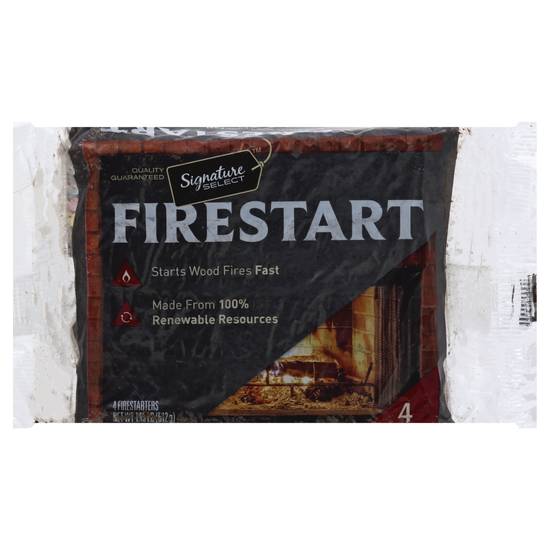 Signature Select Starts Wood Firestart Fires Fast (4 ct)