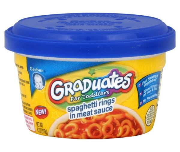Gerber Graduates For Toddlers, Spaghetti Rings Meat Sauce (6 oz)
