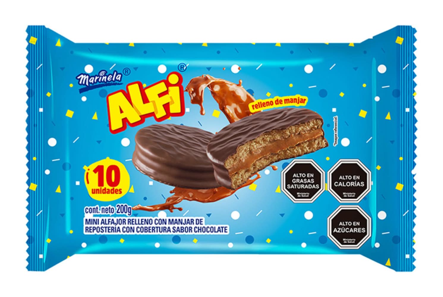 Marinela · Alfi alfajor relleno de manjar (10 un)