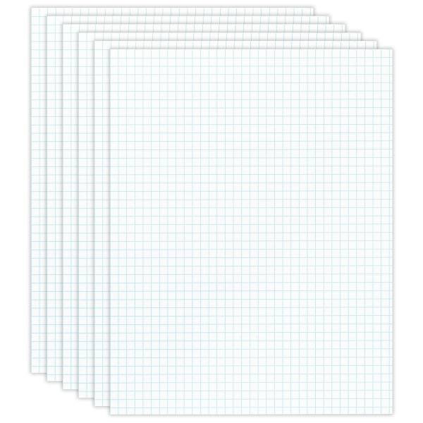 Office Depot® Brand Quadrille Pads, 4 x 4 Squares/Inch, 50 Sheets, White, Pack Of 6