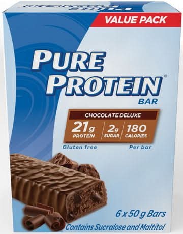 Pure Protein Value pack High Protein Bars, Chocolate Deluxe (6 x 50 g)
