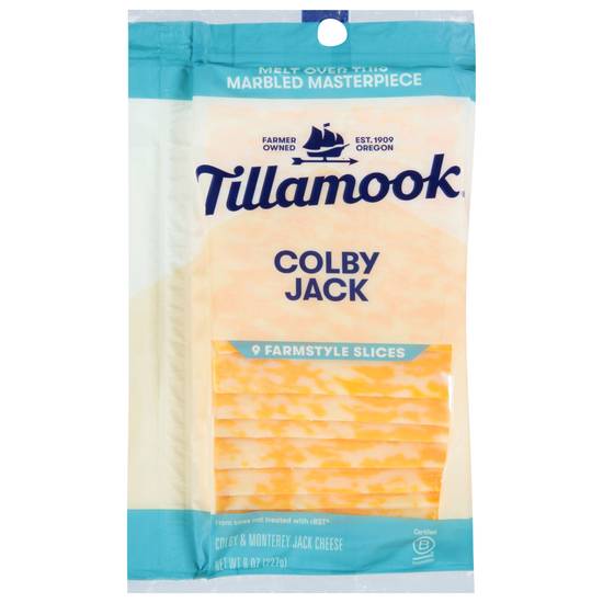 Tillamook Colby Jack Slices (8 x 1 oz slices)