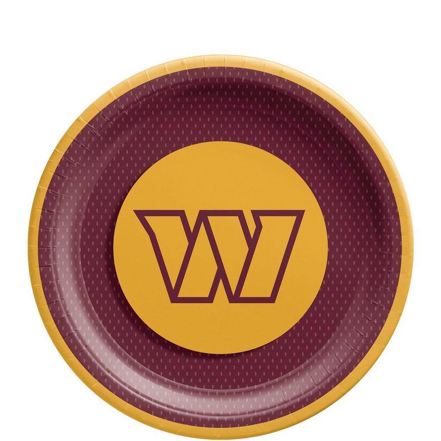 Washington Commanders Paper Dessert Plates, 7in, 18ct