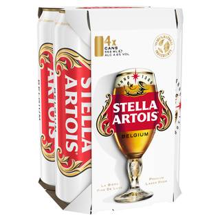 Stella Artois Belgium Premium Lager Cans 4 x 568ml