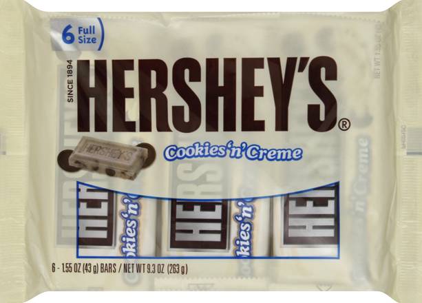 Hershey's Cookies 'N' Creme Candy Bars (6 ct)