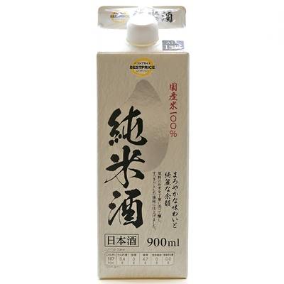 トップバリュ　ベストプライス　純米酒　９００ｍｌ