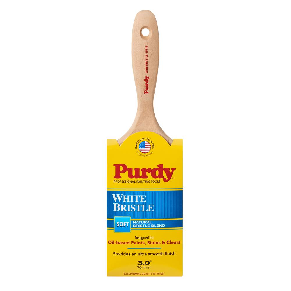 Purdy White Bristle 3-in Reusable Natural Bristle Flat Paint Brush (Trim Brush) | 145380430