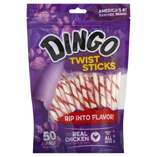 Dingo Twist Sticks Snack For All Dogs (50 ct)