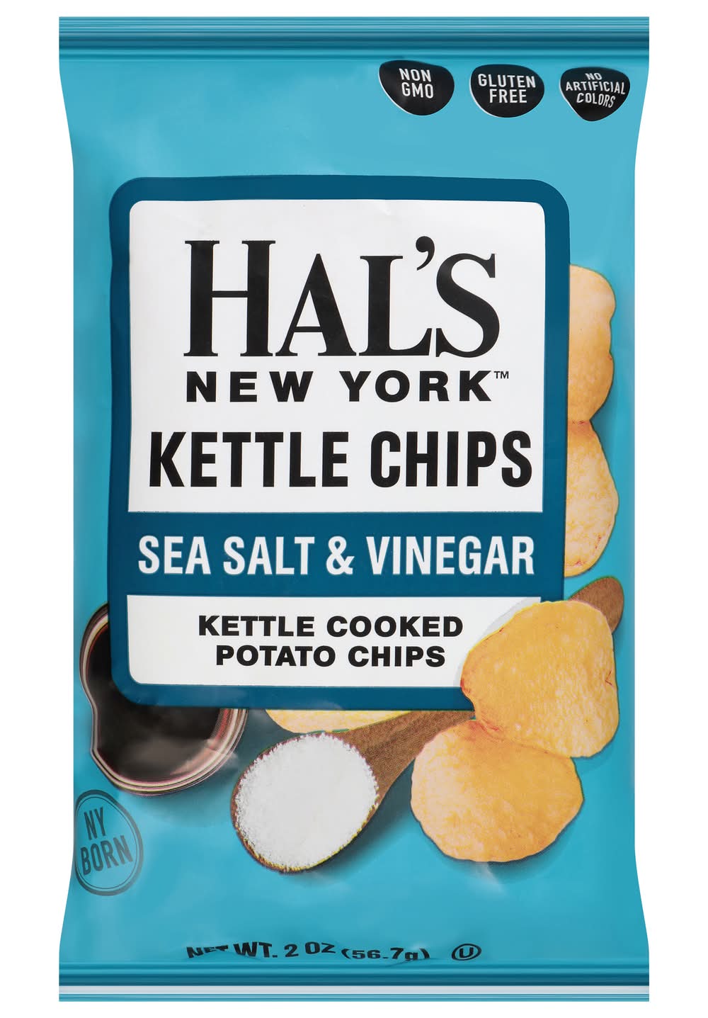 Hal's New York Sea Salt & Vinegar Kettle Cooked Potato Chips (5 oz)