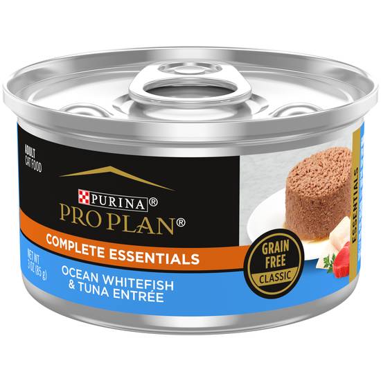 Purina Pro Plan High Protein Pate Wet Cat Food (ocean whitefish, tuna entree)