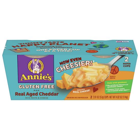 Annie's Gluten Free Real Aged Cheddar Rice Pasta & Cheese (2 ct)