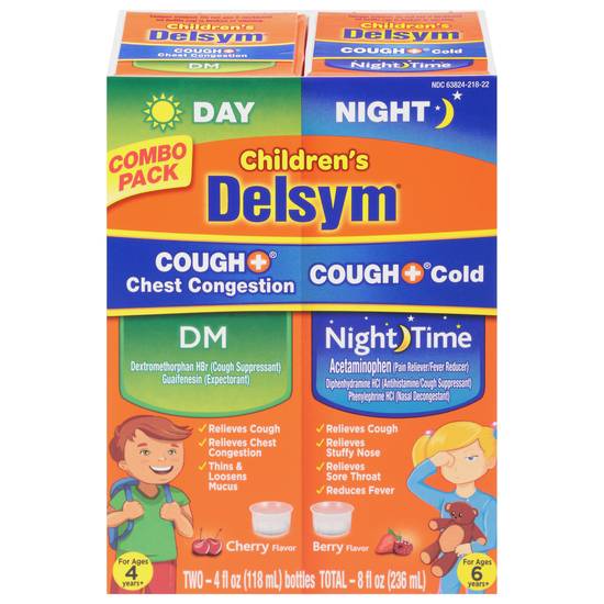 Delsym Cough + Chest Congestion + Cold Combo pack (2 ct)