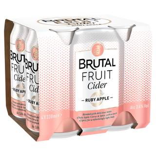 Brutal Fruit Ruby Apple Cider 4 x 330ml