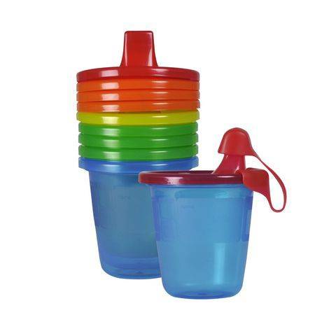 Learning curve canada ltd paquet de 7 gobelets bec 207 ml take & toss de the first years - les couleurs peuvent varier - sippy cups (7 units)