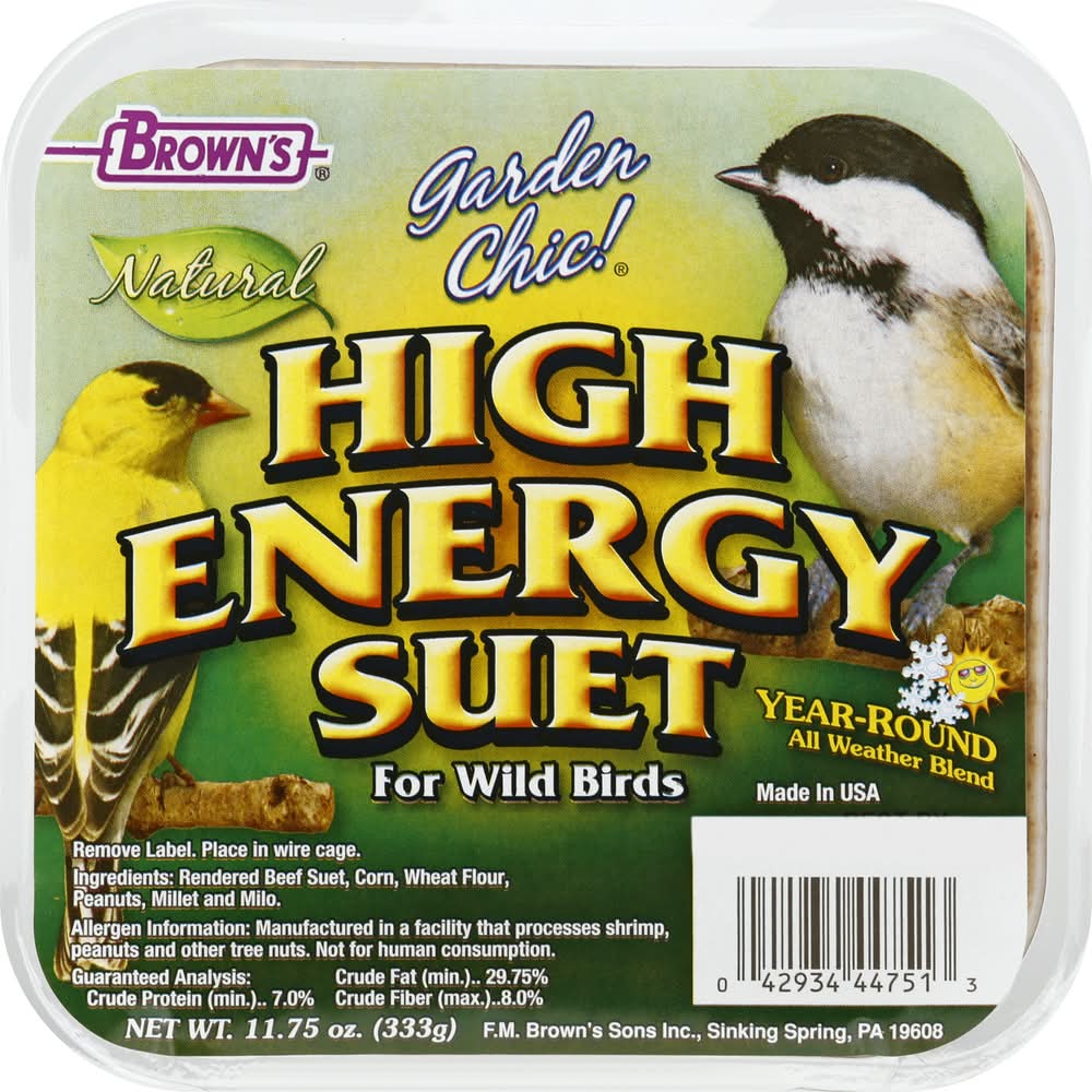 Brown's High Energy Suet For Wild Birds (11.8 oz)