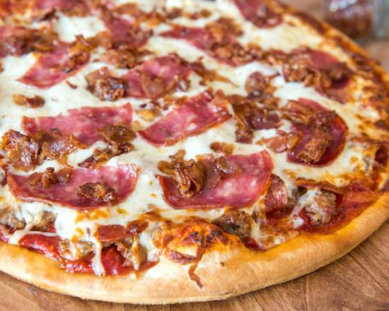 Meat and More Meat Thin Crust Pizza