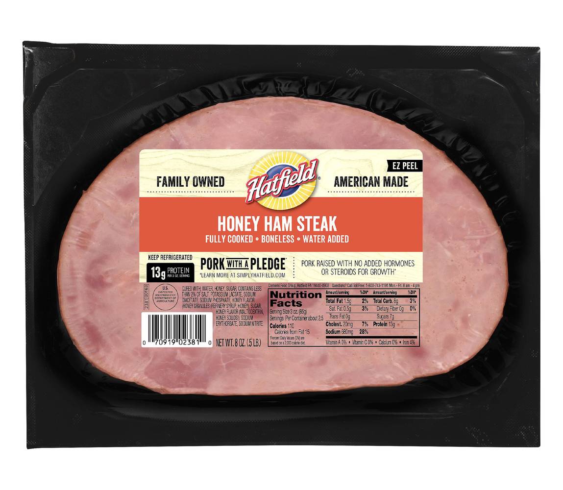 Hatfield Boneless Honey Ham Steak (8 oz)