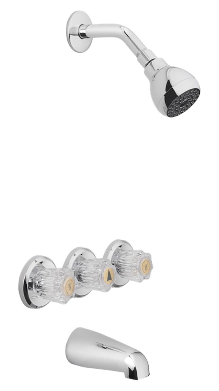 Oakbrook Collection 3-Handle Chrome Tub And Shower Faucet