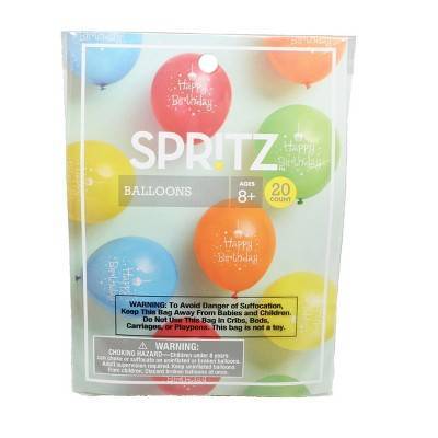 Spritz Happy Birthday Printed Balloons (20 ct)