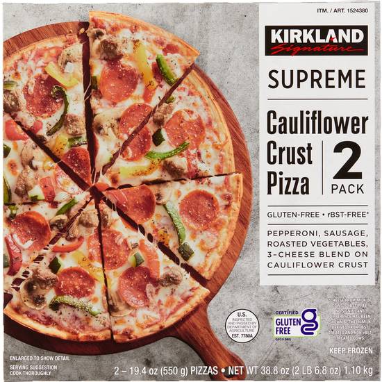 Kirkland Signature Supreme Cauliflower Crust Pizza (2 ct)