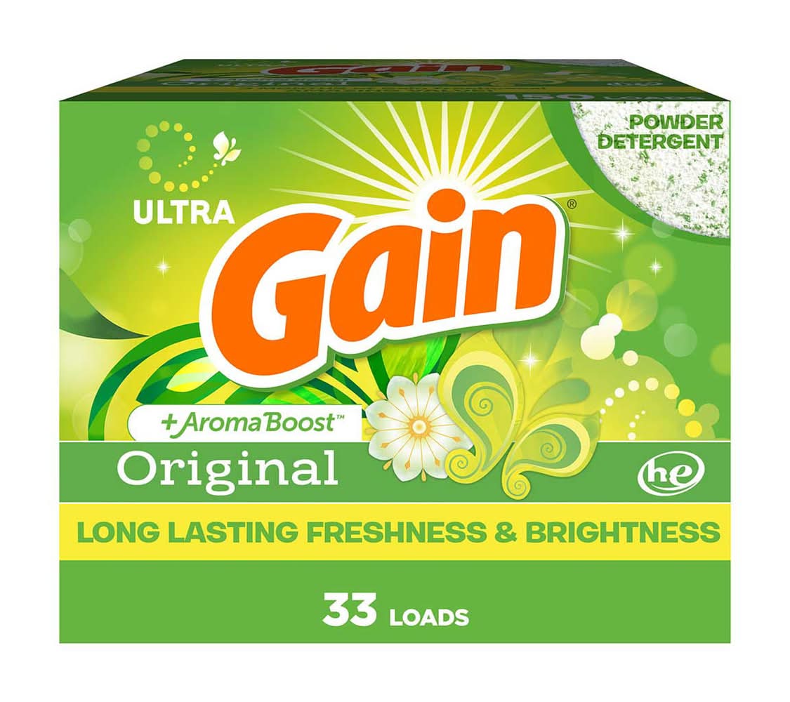Gain Powder Laundry Detergent, Original (34 oz)