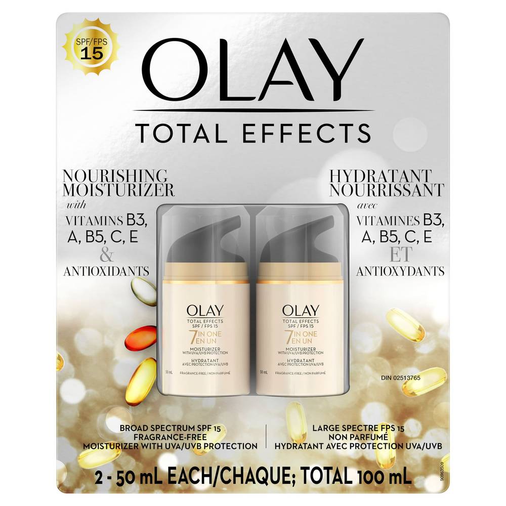 Olay Total effects hydratant pour le visage FPS 15 (2 x 50 mL) - Face moisturizer  (2 x 50 mL)