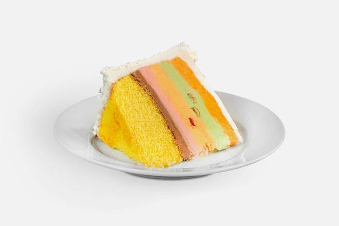 Classic Rainbow Cone Cake (Slice)