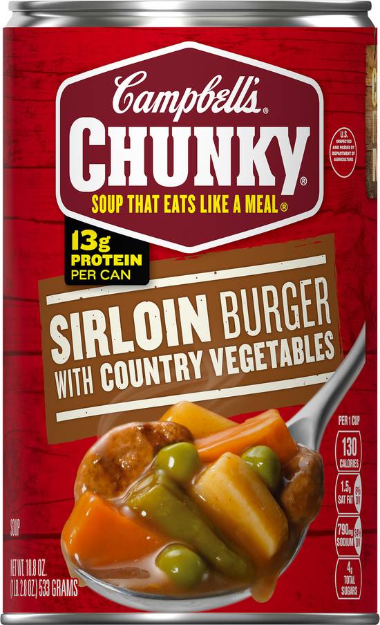 Campbell's Chunky Sirloin Burger With Country Vegetables Soup