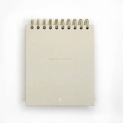 Wit & Delight Write It Down Spiral Notepad, Cream