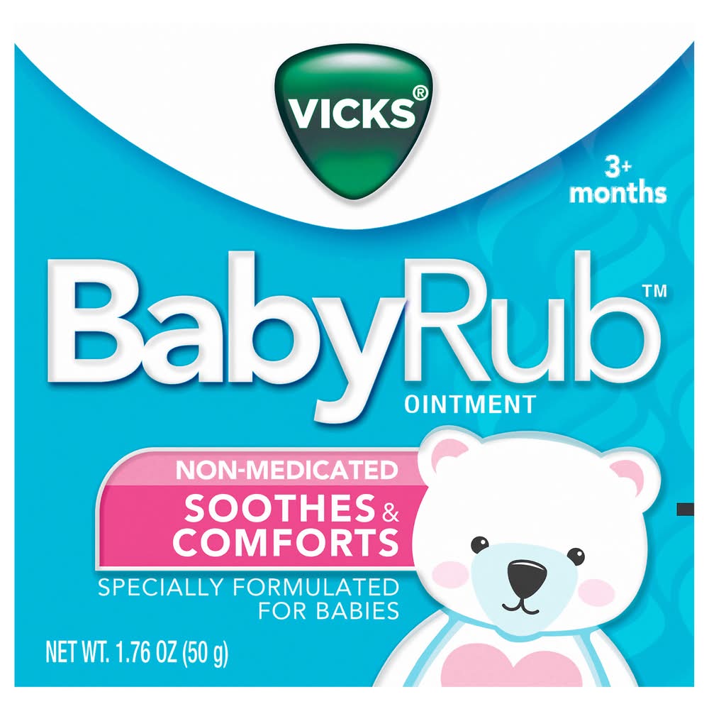 Vicks Baby Rub Soothing Ointment, 3+ Months (1.76 oz)