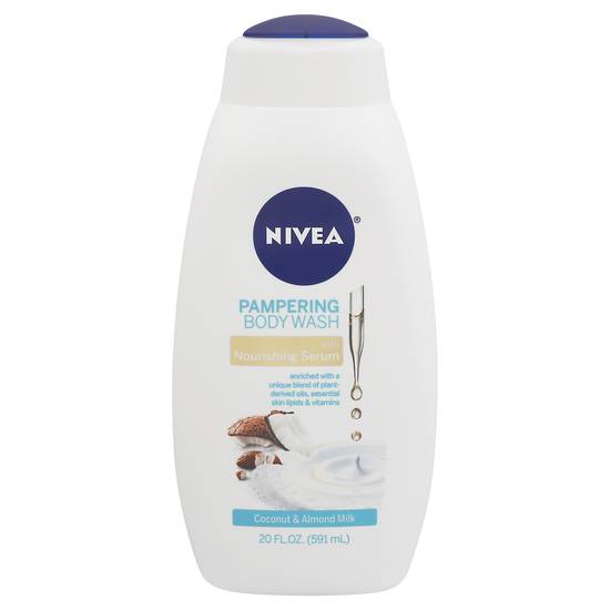 Nivea Nourishing Serum Pampering Body Wash (female/coconut & almond milk)
