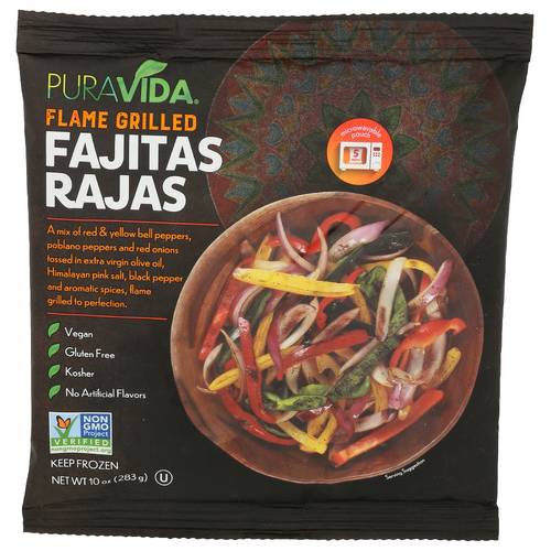 Puravida Foods Flame Grilled Fajitas Rajas