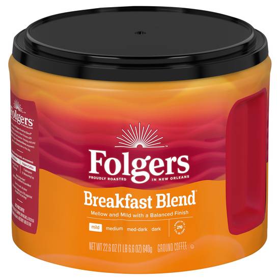 Folgers Smooth & Mild Breakfast Blend Ground Coffee (22.6 oz)