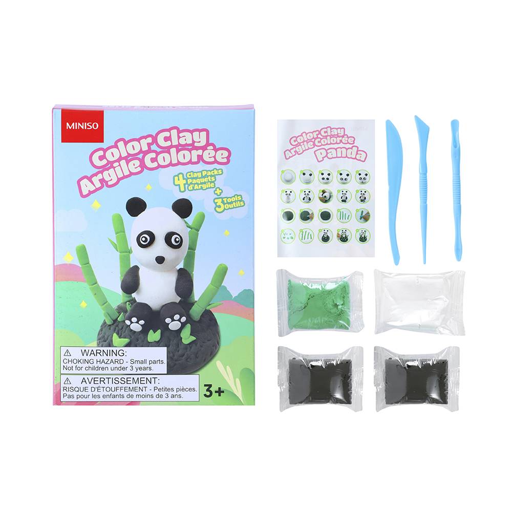 Miniso juego arcilla panda (7 piezas)