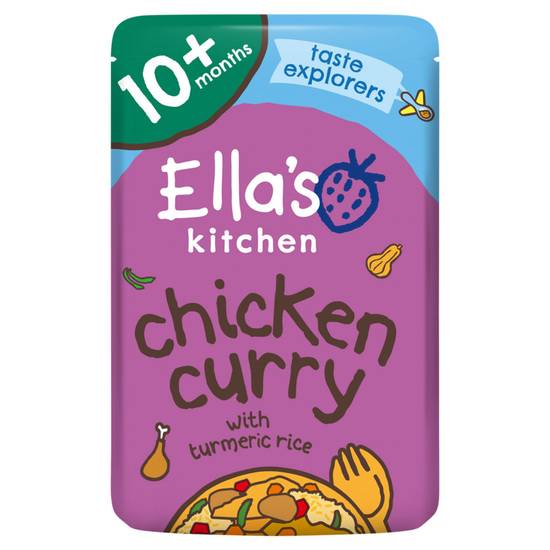 Ella's Kitchen Organic Chicken Curry with Veggie Rice Baby Pouch 10+ Months 190g