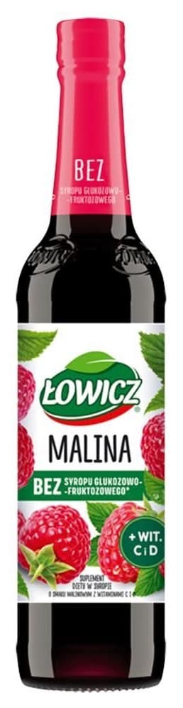 Łowicz Suplement diety w syropie o smaku malinowym 400 ml