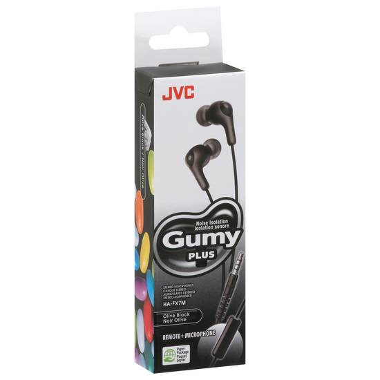 Jvc Gumy Plus Olive Black Stereo Headphones
