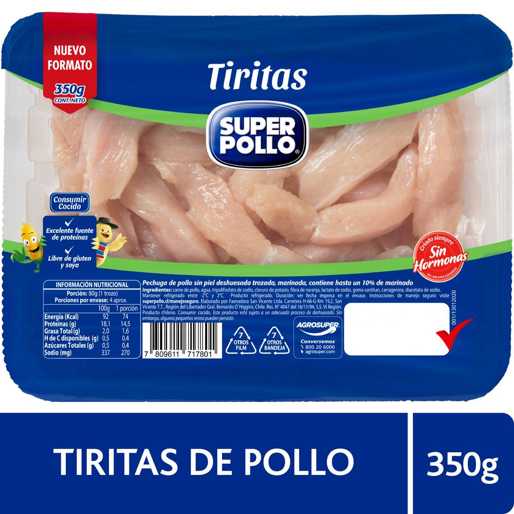 Super Pollo · Tiritas de pollo (350 g)