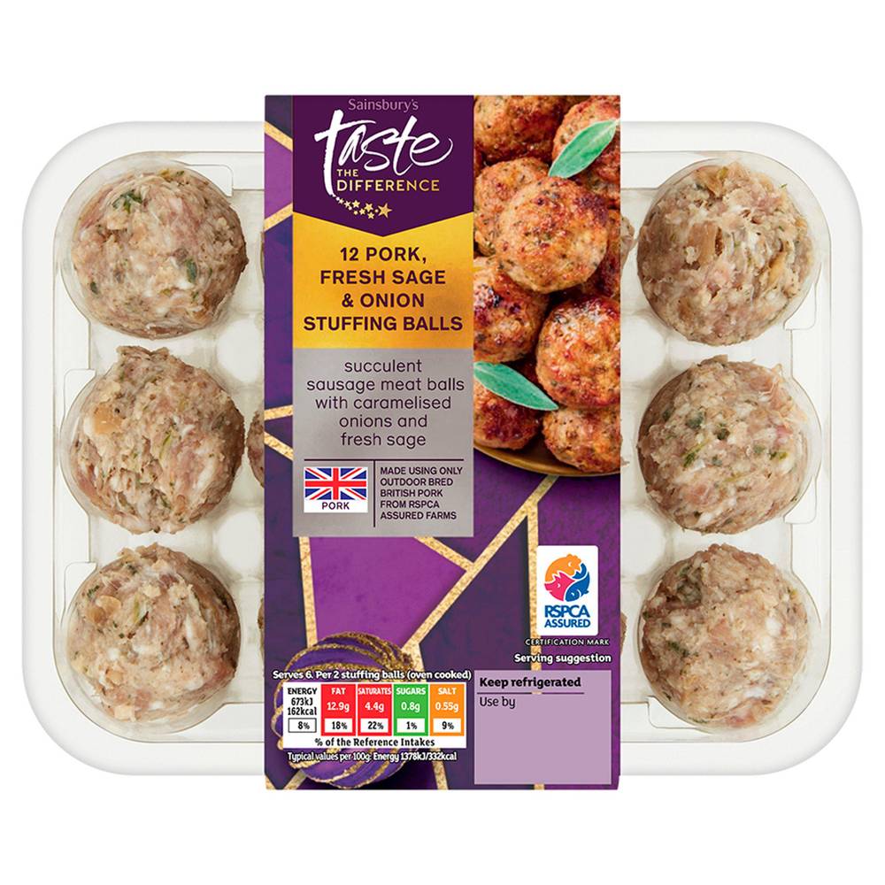 Sainsbury's Taste the Difference Fresh Sage & Onion Stuffing Pork Balls