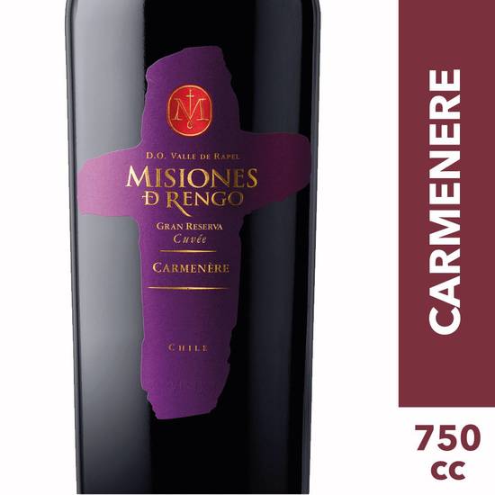 Misiones de rengo vino carmenere gran reserva cuvée (botella 750 ml)
