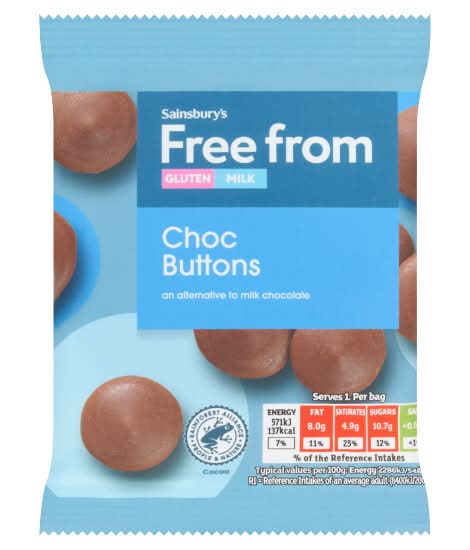 Sainsbury's Free From Choc Buttons (25g)