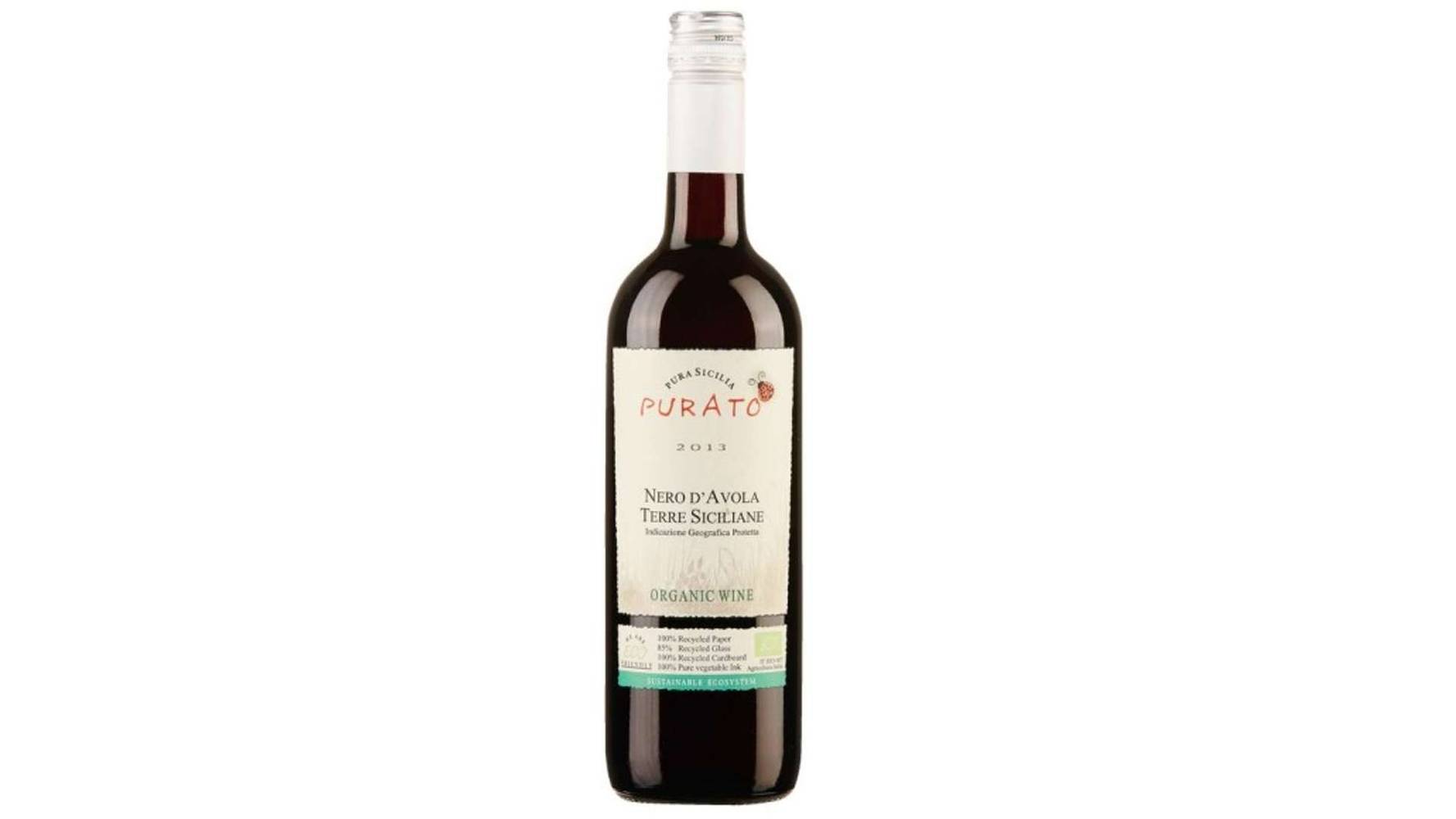 Purato - Nero d'avola terre siciliane vin rouge bio igp, 2013 (750ml)