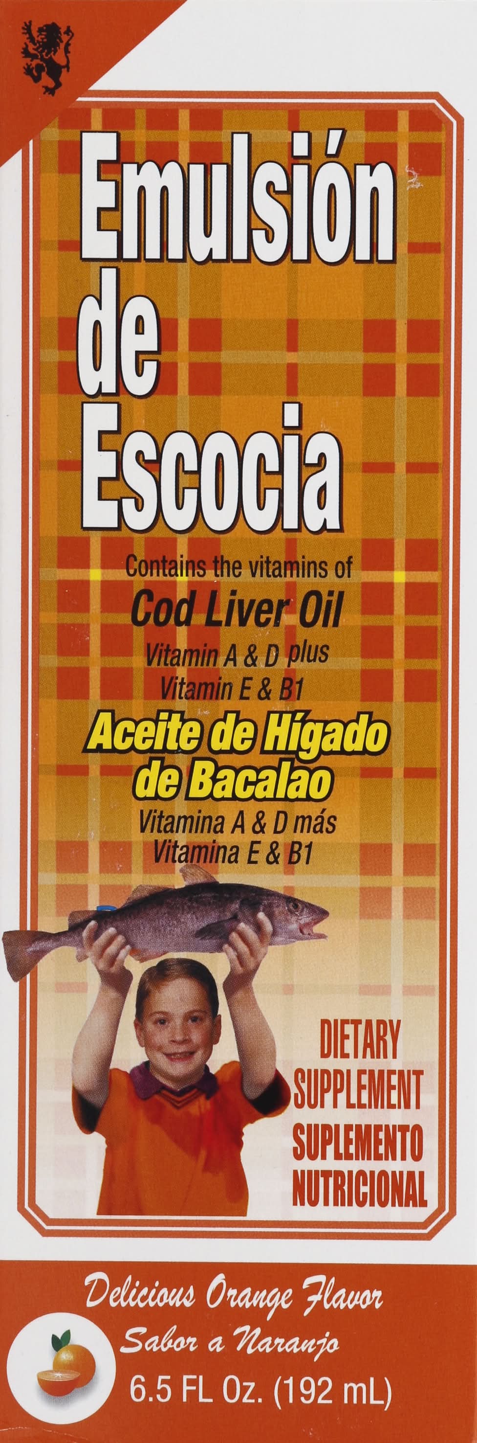 Emulsión de Escocia Orange Flavor Cod Liver Oil (6.5 fl oz)