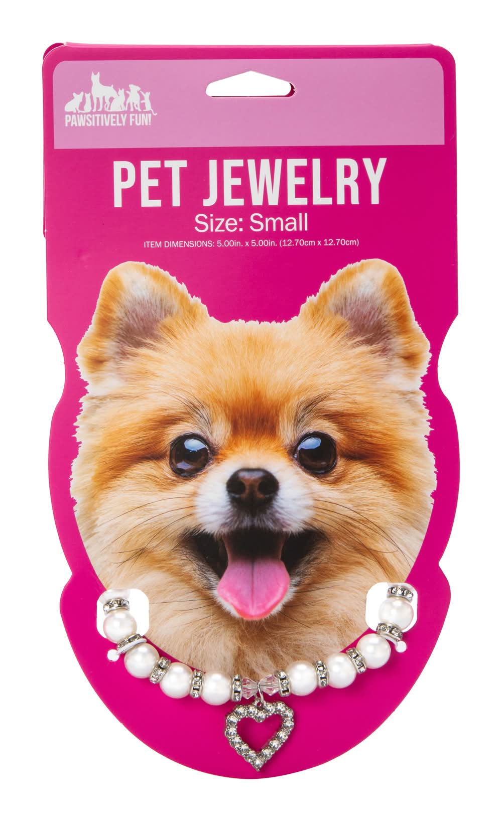Pearl & Heart-Charm Pet Jewelry - Small