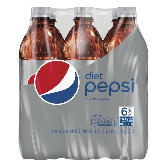Pepsi Diet Soda (6 x 16.9 fl oz)