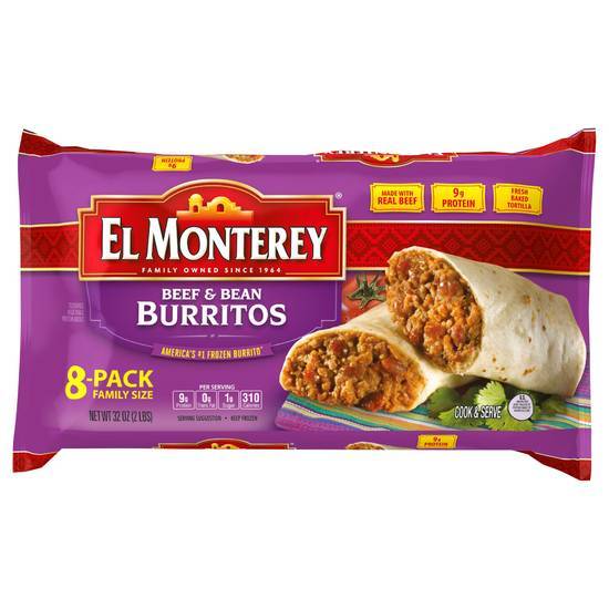 El Monterey Beef and Bean Burritos (8 ct)