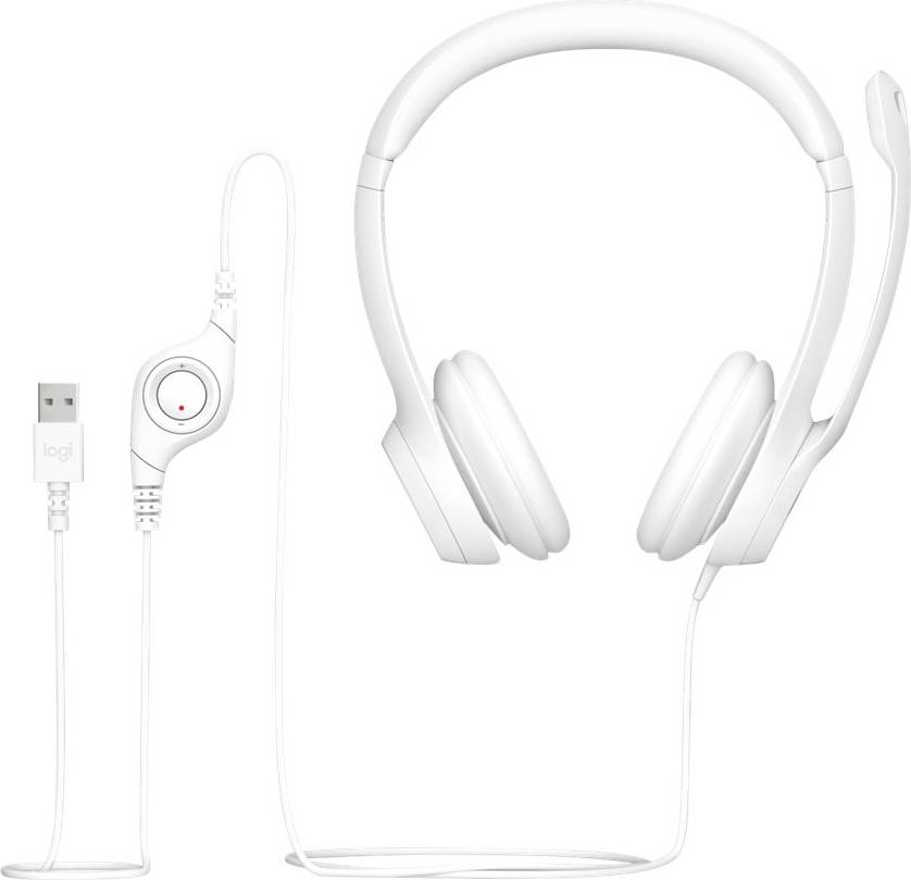 Logitech Wired Headset H390 For Pc/Laptop, Off-White