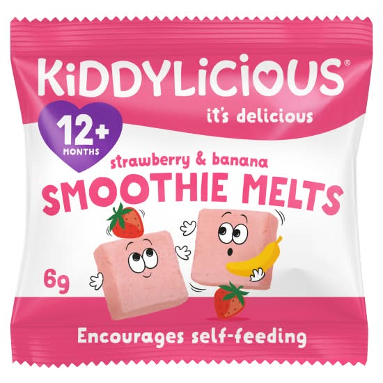Kiddylicious Strawberry & Banana Smoothie Melts 12+ Months (6g)