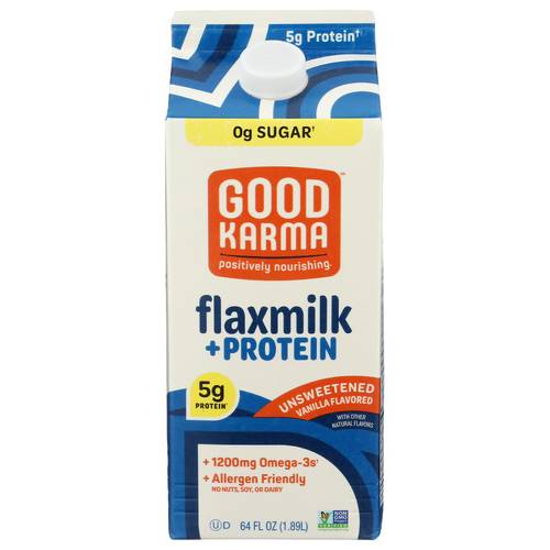 Good Karma Vanilla Unsweetened Flax Milk W/ Protein