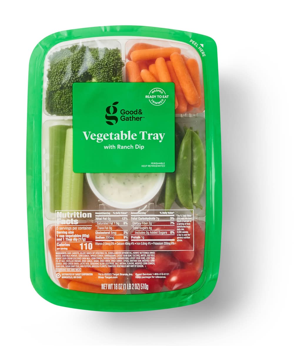 Good & Gather Vegetable Tray With Ranch Dip (18 oz)